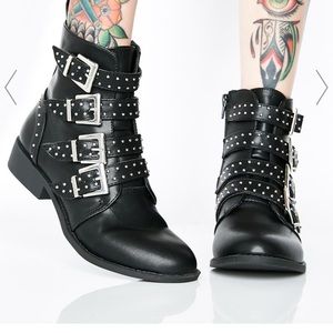 Dolls Kill studded ankle boots